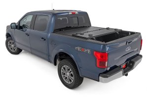 Ford F-150 Hard Low Profile Bed Cover - Rough Country - Tri-Fold - '21-'23